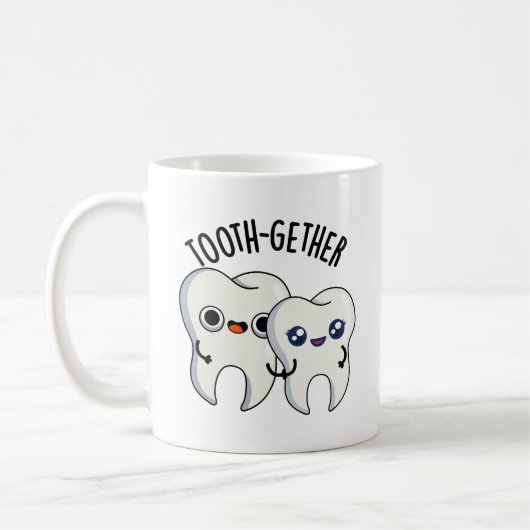 Zusammentreffen Funny Tooth Pun Kaffeetasse (Links)