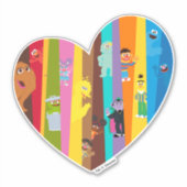 Zusammentreffen Herz Aufkleber (Vorderseite)