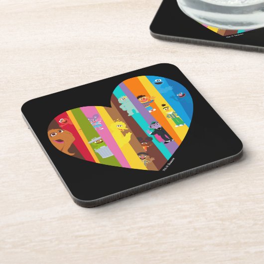 Zusammentreffen Herz Getränkeuntersetzer (Linke Seite)