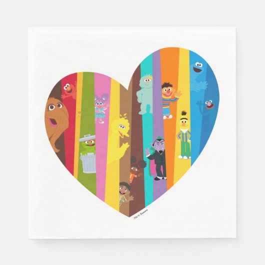 Zusammentreffen Herz Serviette (Vorderseite)