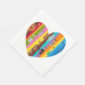 Zusammentreffen Herz Serviette (Ecke)