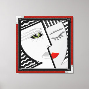 Zusammentreffen Leinwanddruck