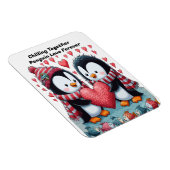 Zusammentreffen: Pinguin-Liebe-Sticker Magnet (Rechte Seite)