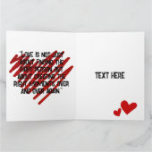 Zusammenwachsen der Liebe Karte (Innenseite)