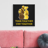 Zusammenwirken des Zuges bleibe Leinwanddruck (Insitu (Wohnzimmer))