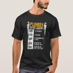 Zusatzkosten für Klempner, Wrench Tradesman-Instal T-Shirt