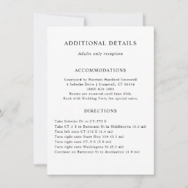 Zusätzliche Details Einsteckkarte Einladung