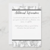 Zusätzliche Info-Karte aus Marmor Einladung (Vorderseite)