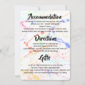 Zusätzliche Informationskarte Einladung (Rückseite)