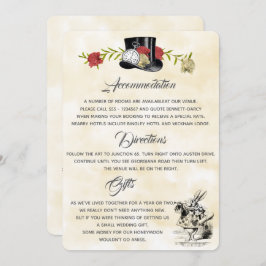 Zusätzliche Informationskarte für die Alice im Wun Einladung