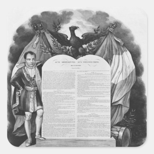 Zusätzlicher Rechtsakt vom 22. April 1815 Quadratischer Aufkleber (Vorderseite)