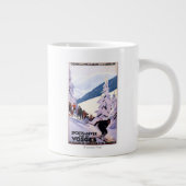 Zuschauer beobachten Skier-Poster Jumbo-Tasse (Rechts)