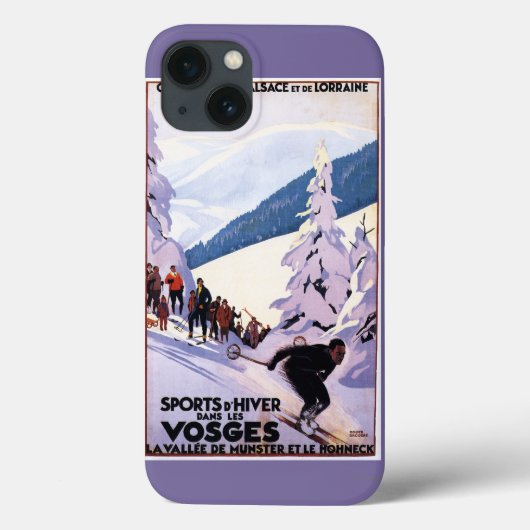 Zuschauer schauen Skier-Poster Case-Mate iPhone Hülle (Rückseite)