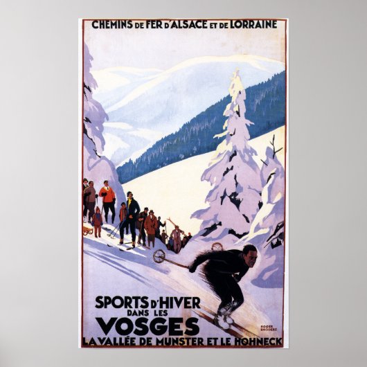 Zuschauer schauen Skier-Poster Poster (Vorne)