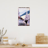 Zuschauer schauen Skier-Poster Poster (Küche)