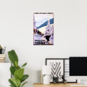 Zuschauer schauen Skier-Poster Poster (Heimbüro)