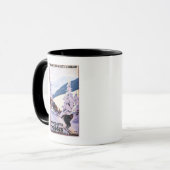 Zuschauer schauen Skier Poster Tasse (Vorderseite Links)