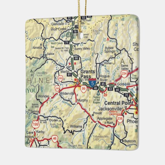 Zuschüsse oder Vintage Karte Keramikornament (Links)