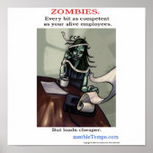 Zuständige Arbeitsstätte Zombie Poster (Vorne)
