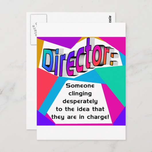 Zuständiger Direktor? Postkarte (Vorne/Hinten)