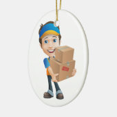 Zustellperson/Kurier - SRF Keramik Ornament (Links)