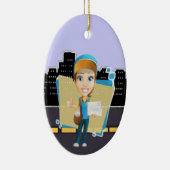 Zustellperson/Kurier - SRF Keramikornament (Rechts)