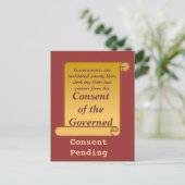 Zustimmung des regierten postkarte (Stehend Vorderseite)