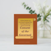 Zustimmung des regierten postkarte (Stehend Vorderseite)