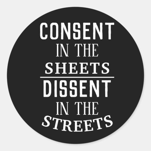 Zustimmung in den Blättern Runder Aufkleber (Vorderseite)