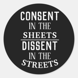 Zustimmung in den Blättern Runder Aufkleber