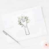 Zustimmung nach Inkenntnissetzung (groß) Quadratischer Aufkleber (Umschlag)