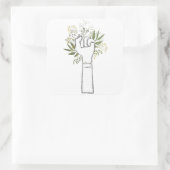 Zustimmung nach Inkenntnissetzung (groß) Quadratischer Aufkleber (Tasche)