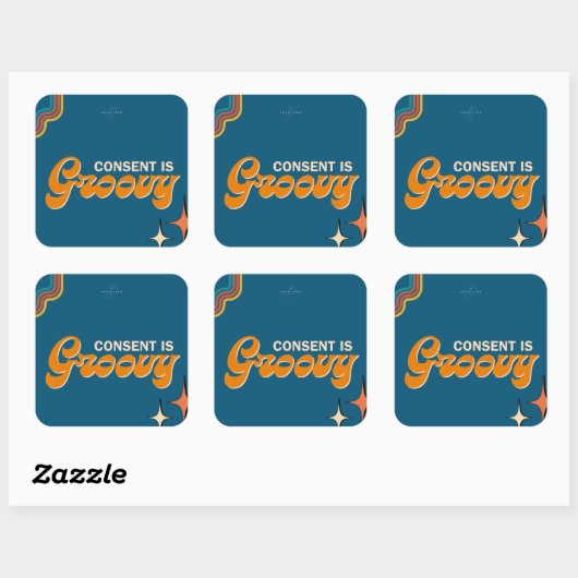 Zustimmung Quadratischer Aufkleber (Blatt)