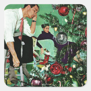 Zutaten des Baums Quadratischer Aufkleber