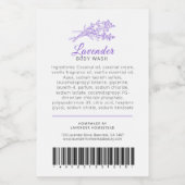 Zutaten für die Schönheit und Barcode-Etikettenlav Weinetikett (Einzelnes Label)