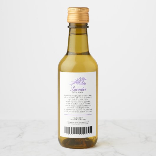 Zutaten für die Schönheit und Barcode-Etikettenlav Weinetikett (Vorderseite)