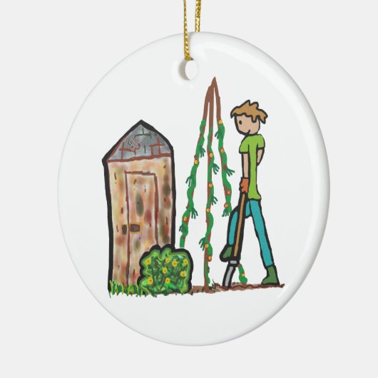 Zuteilung Gartenarbeit Keramik Ornament (Links)