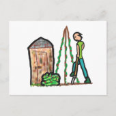 Zuteilung Gartenarbeit Postkarte (Vorderseite)