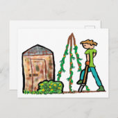 Zuteilung Gartenarbeit Postkarte (Vorne/Hinten)