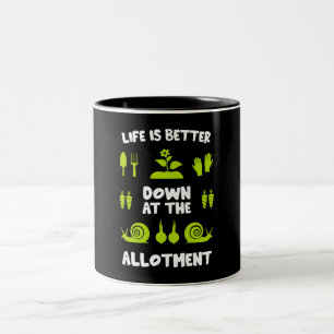 Zuteilung Gartenarbeit Zweifarbige Tasse