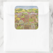 Zuteilungen 2 quadratischer aufkleber (Tasche)