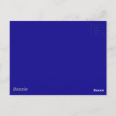 Zuverlässig blaue Farbe clever Postkarte (Rückseite)