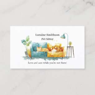 Zuverlässige CAT-Sitter-Betreuung Niedlich und Kaw Visitenkarte