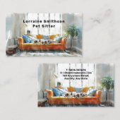 Zuverlässige DOG Sitter Betreuung Niedlich und Kaw Visitenkarte (Vorne/Hinten)