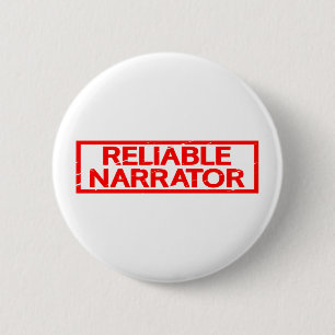 Zuverlässige Erzähler-Briefmarke Button