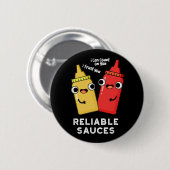 Zuverlässige Sauces Funny Food Puff Dark BG Button (Vorne & Hinten)