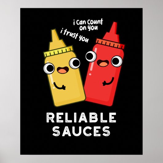Zuverlässige Sauces Funny Food Puff Dark BG Poster (Vorne)