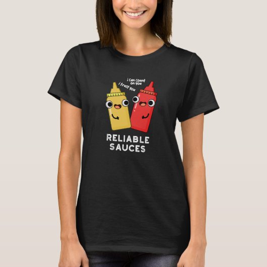 Zuverlässige Sauces Funny Food Puff Dark BG T-Shirt (Vorderseite)