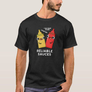 Zuverlässige Sauces Funny Food Puff Dark BG T-Shirt