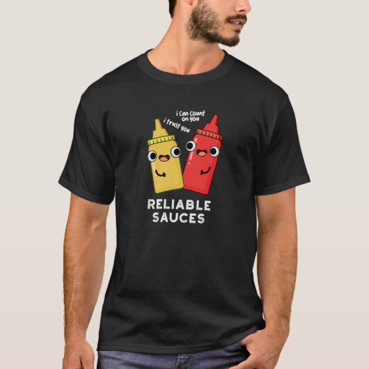 Zuverlässige Sauces Funny Food Puff Dark BG T-Shirt (Vorderseite)